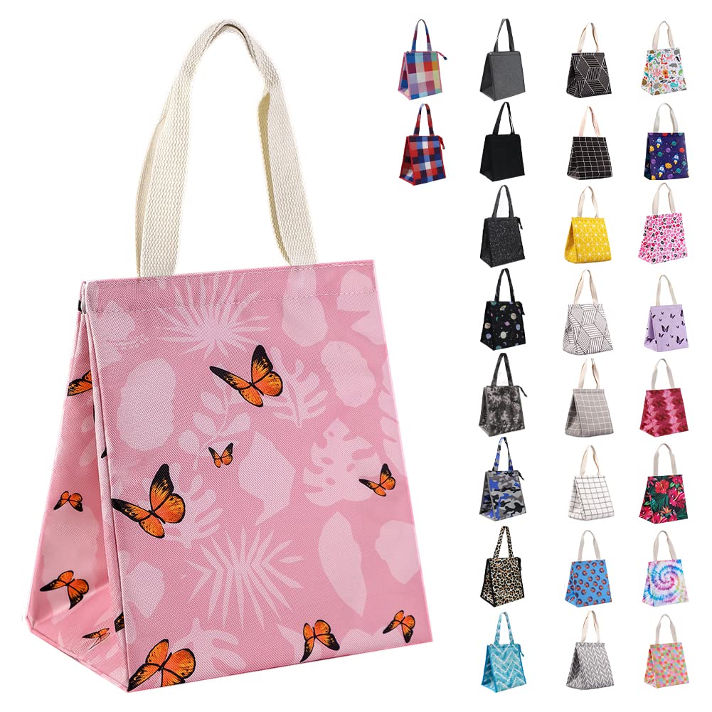 iknoe Insulated Lunch Bag for Women, 9L Sturdy Wide-Open Foldable & Portable Lunch Tote with Interior Pockets, Water-Resistant Thermal Lunch Cooler for Adults Picnic Beach