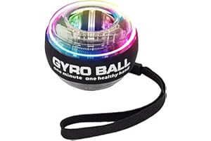Wrist Gyro Ball Wrist Trainer Exercises Power Ball with LED Lights Forearm Strengthener Essential Push-Start Spinner for Exer