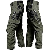 Mens Military Tactical Cargo Pants, Water Resistant Ripstop EDC Work Pants Lightweight Combat Hiking Pants