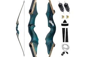 60" Black Hunter Longbow 20-60 LBS Right Hand Takedown Lonbow Hunting Bows for Adult Archery Longbows for Beginners Outdoor H
