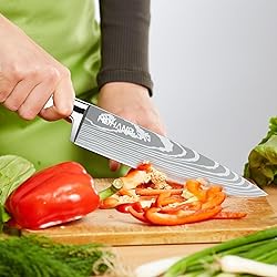 MDHAND Professional Chef Knife Set with Roll