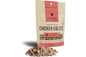 Vital Essentials Freeze Dried Raw Cat Treats, Chicken Giblets, 1 oz