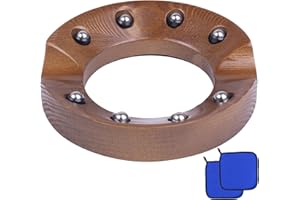 DIGNEW Walnut Wood Bowling Ball Spinner Stand – Premium Ball Holder with Anti-Slip Pad & 2 Cleaning Cloths – Compatible with All Bowling Ball Types – Durable & Elegant Design