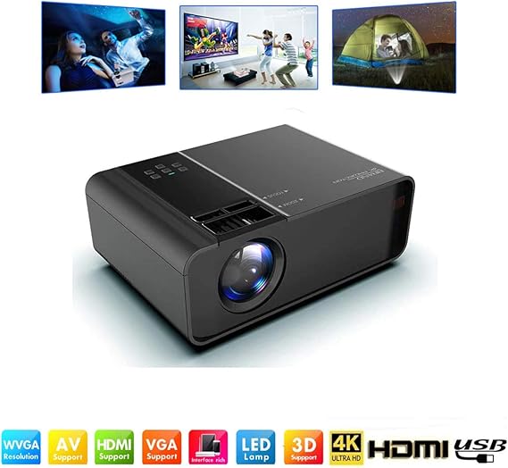 Proyectores WiFi /Mini proyector de video LED Full HD-8000 Lumen ...