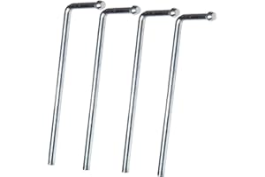 FURZEQIFA 4 Pack Exhaust Hanger rods 3/8" x 9.5 inchs 90 Degree Bend 24cm long Universal Weld in Hanger Rods