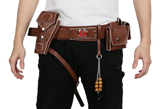 Xcoser Halloween Gürtel mit Gun PU Leder Zubehör für Herren Film Verrücktes Kleid Kleidung Prop …