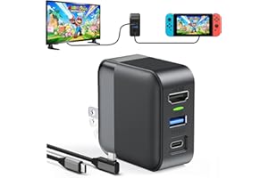 RREAKA Switch Dock Charger Adapter for OLED Switch,Portable Switch Charger for TV Mode HDMI Dock with 4FT Cable,Covert Dock Switch for Android Smartphone Tablet and Dock Station