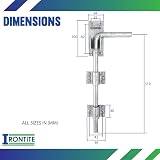 IRONTITE Galvanised Gate Drop Bolt 300mm Heavy Duty Surface Mounted view 4