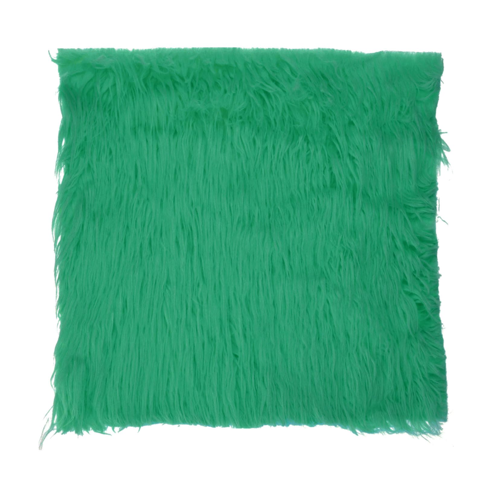 DMiotech 20"x20" Forest Green Faux Fur Square Fabric, Fluffy Faux Fur for Crafts, Gnomes, Animal Costumes, Cushions