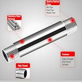 Fafeicy SS304 Stainless Steel Pipe Fitting Male x Male Threaded Industrial 1/4" view 3