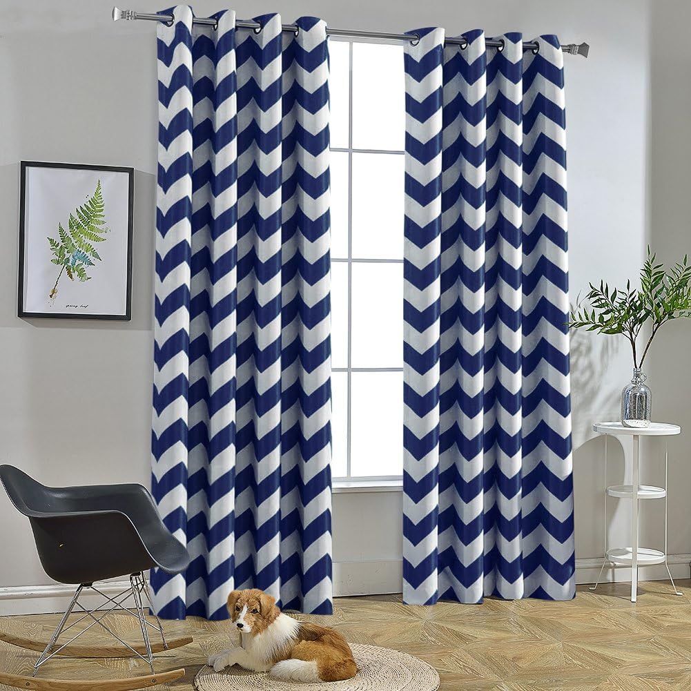 Curtains, 52 by 84 Inch, Navy (1 Panel 