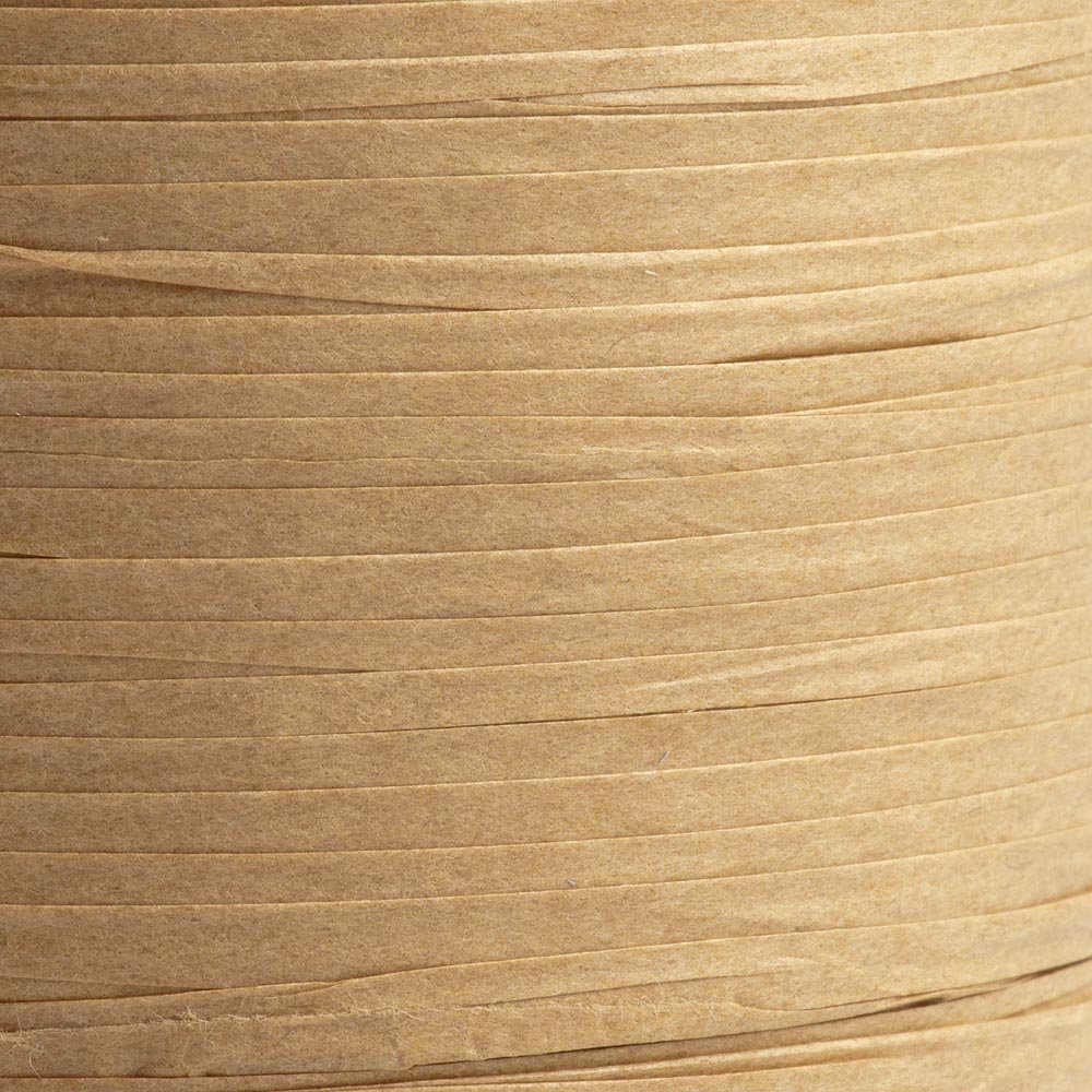 Italian Options Paper Raffia Ribbon 7mm x 100M - Caramel — image 1