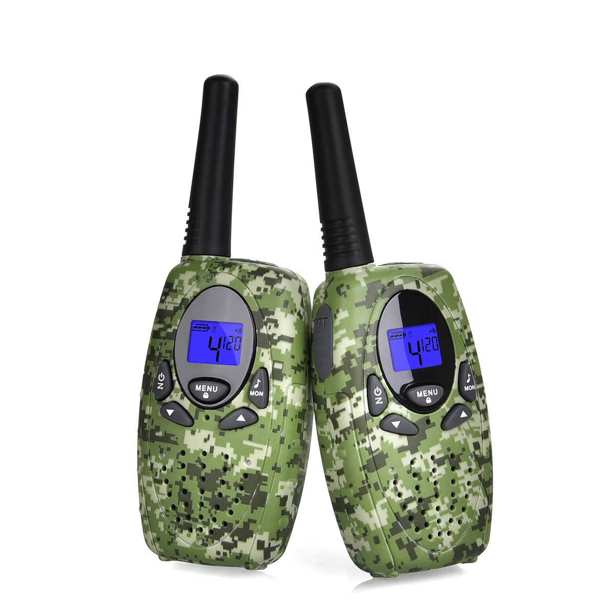 Swiftion Handheld Kids Walkie Talkies boys Rechargeable 22 Channel 0.5W FRS/GMRS Walky Talky Kids 2 Way Radios Kids walkie talkies camouflage disruptive pattern (Camouflage)