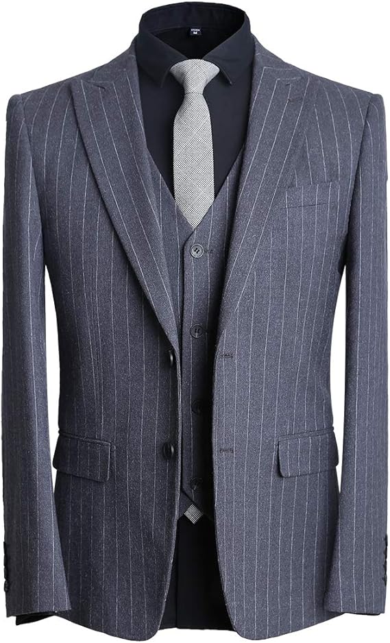 Amazon Co Jp Yffushi スーツ メンズ スリーピース セット ビジネス スーツ 2つボタン ストライプ 結婚式 M 5xl 大きいサイズ 服 ファッション小物 Amazon Co Jp Yffushi スーツ メンズ スリーピース セット ビジネス スーツ 2つボタン ストライプ 結婚式 M 5xl 大きいサイズ 服 ファッション小物