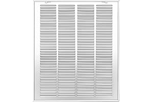 Fancat Return Air Filter Grille for 20x25 Duct Opening, Steel Return Air Grille with Removable Door for 1-Inch Filters, HVAC Vent Cover Grill for Sidewall/Ceiling, Outer Dimensions: 22 5/8"Wx27 5/8"H