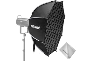 NEEWER 35.4'' Octagonal Parabolic Softbox, Bowens Mount Soft Box Compatible with Aputure 120d Compatible with Godox SL60w Q4 