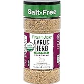 FreshJax Salt-Free Garlic Herb Blend 4.2 oz Large Bottle | All-Purpose Seasoning for Pasta, Chicken, Vegetables, Bread, Garlic Butter, Marinades, Soups, Eggs | Everyday Kitchen Staple - Made in USA