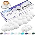 Sushret Cloud Wrist Rest Keyboard, Cloud Keyboard Wrist Pad Set with PU Leather Memory Foam, Cute Arm Rest for Palm Support, 