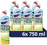 Domestos Power Fresh Lime Toilet Gel 6x750ml Removes 99.99% Germs Lime Scent view 1
