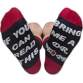 Novelty Drinking Theme Crew Socks, Fun Father Day Gift for Dad, Gift for Drinks Lovers in Birthday Party Christmas Fit Shoe Size 10-13