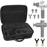 taessv Carrying Case for Hyperice Hypervolt/Hypervolt Plus 5 Attachment Slots Portable Hypervolt Storage Bag Waterproof Anti-Shock Hard Shell Case for Massage Device
