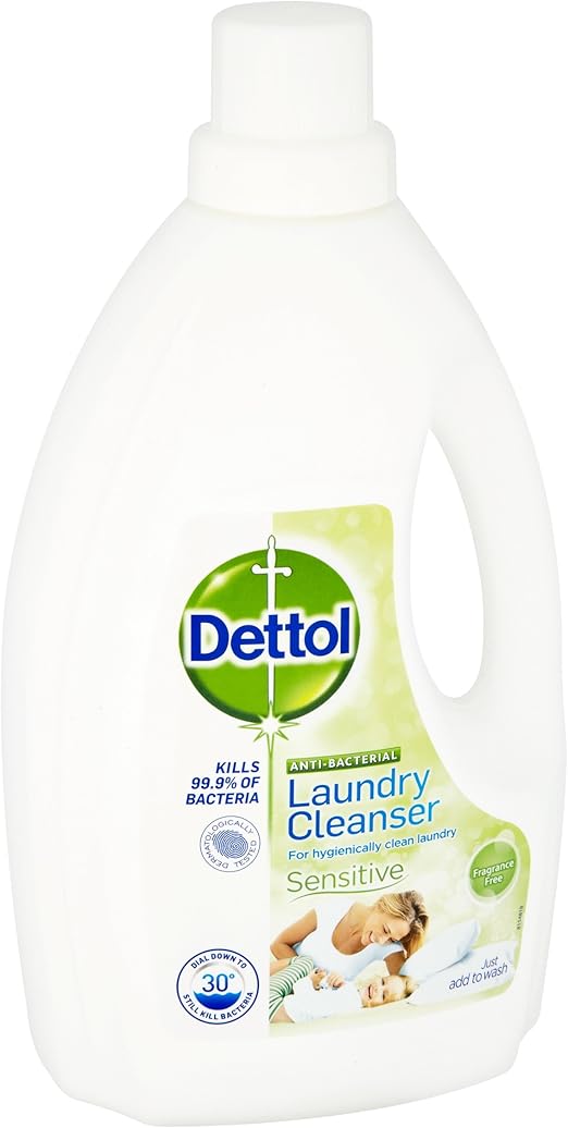 Dettol Antibacterial Laundry Cleanser Sensitive Fragrance Free, 1.5L Amazon.co.uk Health