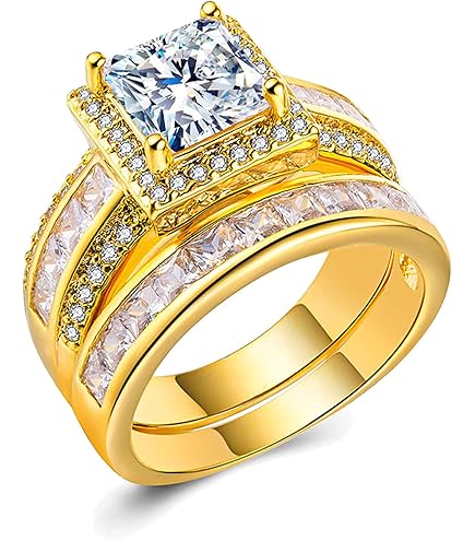 Amazon.com: Lzz Fashion Lady 18K Rose Gold Filled Morgan Stone