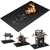 Eongreat 60x40 inch Large Under Grill Mats for Outdoor Grill, Double-Thickened Fireproof Patio Deck Protector Mat, Oil-Proof Waterproof BBQ Mat for Under Grill, Grill Floor Pads Fireplace/Fire Pit Mat