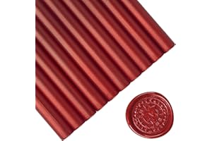 SHOWIN Gun Glue Sealing Wax Sticks for Wax Seal Stamp - Metallic Wine Red, Great for Wedding Invitations, Cards Envelopes, Snail Mails, Wine Packages, Christmas Gift Ideas, Pack of 10
