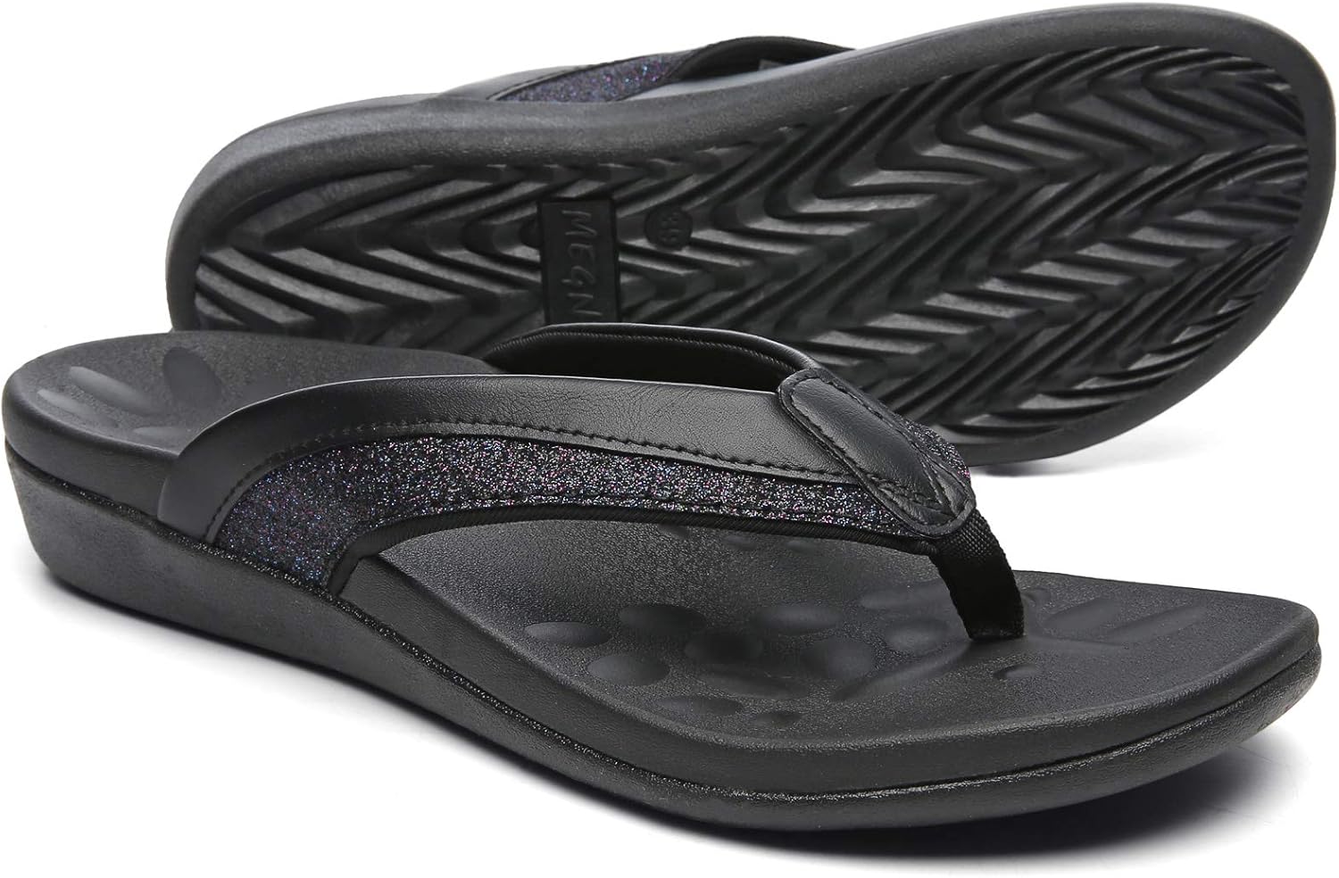Tongs orthopédiques pour femme pour fasciite plantaire, soutien de la voûte plantaire, pour