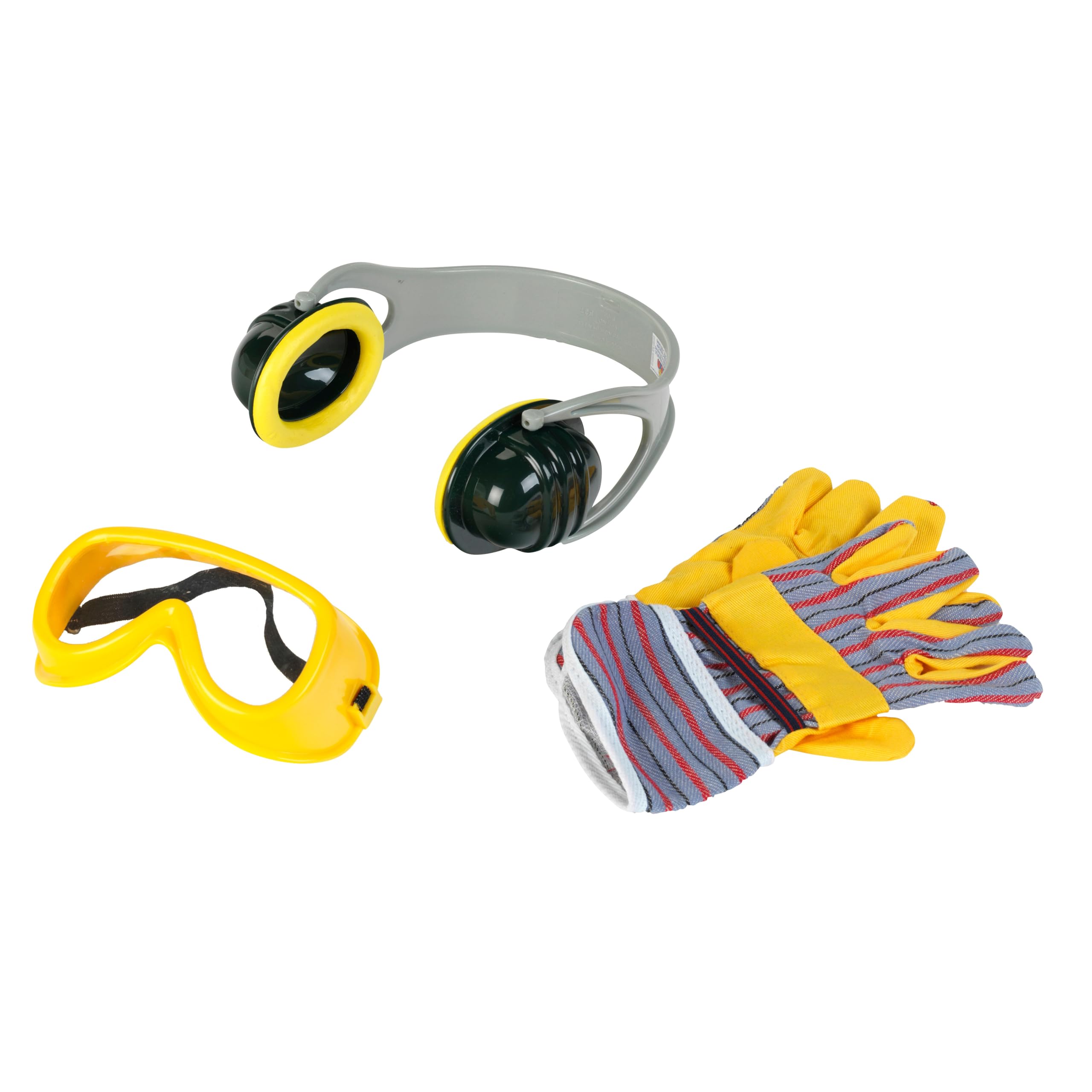 Theo Klein 8535 Bosch 3-Part Accessories Set I Work Gloves, Safety Goggles and Ear Protectors in Bosch Design I Packaging Dimensions: 19.5 cm x 7 cm x 33.5 cm I Toy for Children Aged 3 Years and up