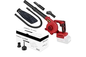 URMAX Cordless Leaf Blower for Milwaukee M18 Battery, 2-in-1 Handle Electric Blower + Vacuum Cleaner, 6 Variable Speed Up to 180MPH, Electric Jobsite Air Blower with Brushless Motor (Battery Not Included)