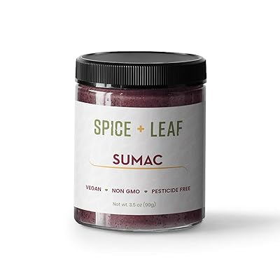 Premium Ground Sumac Spice by SPICE + LEAF - Vegan Pesticide Free Red Middle Eastern Ground Herb, 3.5 oz