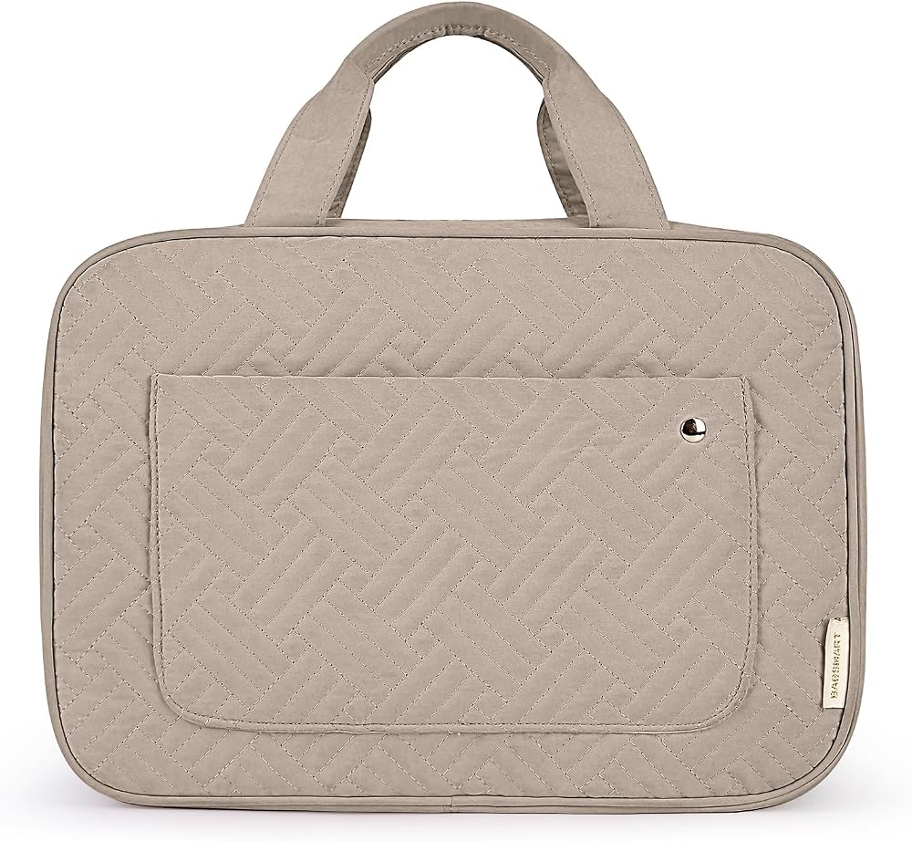 Bagsmart Hanging Toiletry Bag Large Camel Travel Organizer 28x19x8 cm