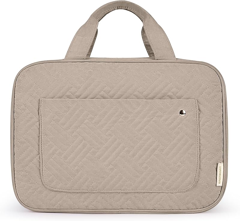 Bagsmart Hanging Toiletry Bag Large Camel Travel Organizer 28x19x8 cm