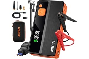 AstroAI M12-F Portable Jump Starter with Air Compressor, 5000A Car Battery Booster Pack & 150PSI Car Battery Jump Starter (Al