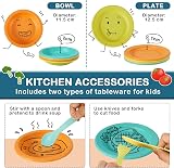 AOLEVA Kids Tea Set Play Kitchen Accessories 35pcs Multicolor Plastic view 2