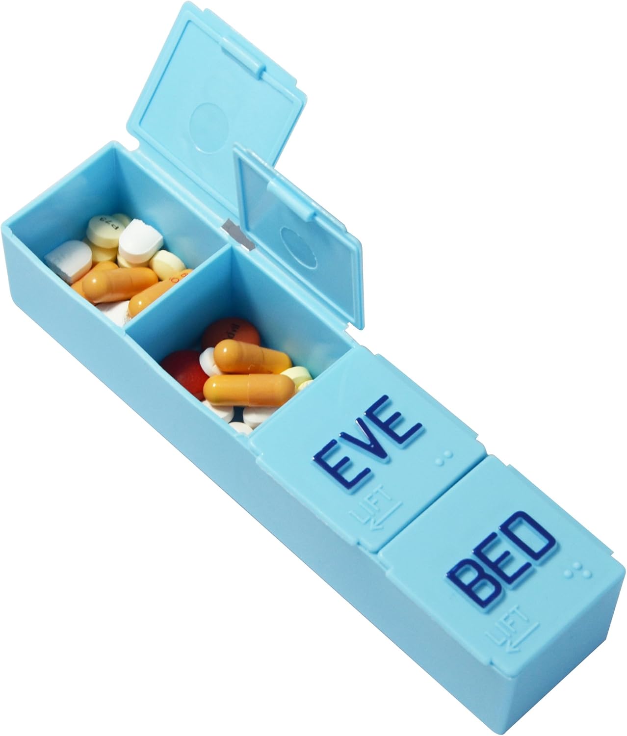 e-Pill Large Weekly Pill Organizer for The Home - with Reminder - 7 Day x 4 Compartments per Day: Health & Personal Care