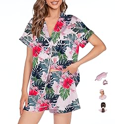 WJing Yi Jia Womens Pajama Sets XS-4XL Silk Satin