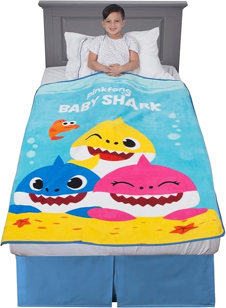 baby shark plush blanket