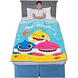 Franco Kids Bedding Super Soft Plush Throw, 46" x 60", Baby Shark