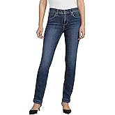 JAG Jeans Women's Ruby Mid Rise Straight Leg Jeans, Night Owl, 8 Short