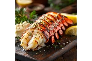 OCEANZEN Maine Lobster Tails 6–7 oz Each, Premium Grade A, Flash-Frozen for Freshness – Overnight Shipping (Mon-Thu) Available (4 Tails)