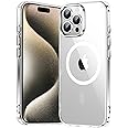 Temdan for iPhone 15 Pro Case Clear, [Compatible with Magsafe][Anti-Yellowing][Military-Grade Protection] Shockproof Slim Phone Sleeve Case for iPhone 15 Pro