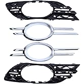ApplianPar Front Left and Right Side Fog Light Lamp Grille Cover Bumper Trim for Mercedes-Benz E320 E350 E550 E63 AMG 2007-2009