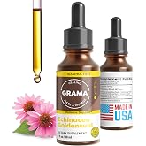 Grama Wellness Organic Echinacea Goldenseal Tincture &ndash; Echinacea &amp; Goldenseal Immune Support Drops, Liquid Echinacea Extract, Alcohol-Free Herbal Supplement for Adults &amp; Kids, 1 fl oz