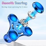 Aolcev Fidget Spinner Metal Stainless Steel 3-5 Minute Spin Blue view 2