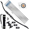 FENJANER Archery Takedown Recurve Bow and Arrow Set Long Bow and Arrow Kit for Hunting Outdoor Shooting Training