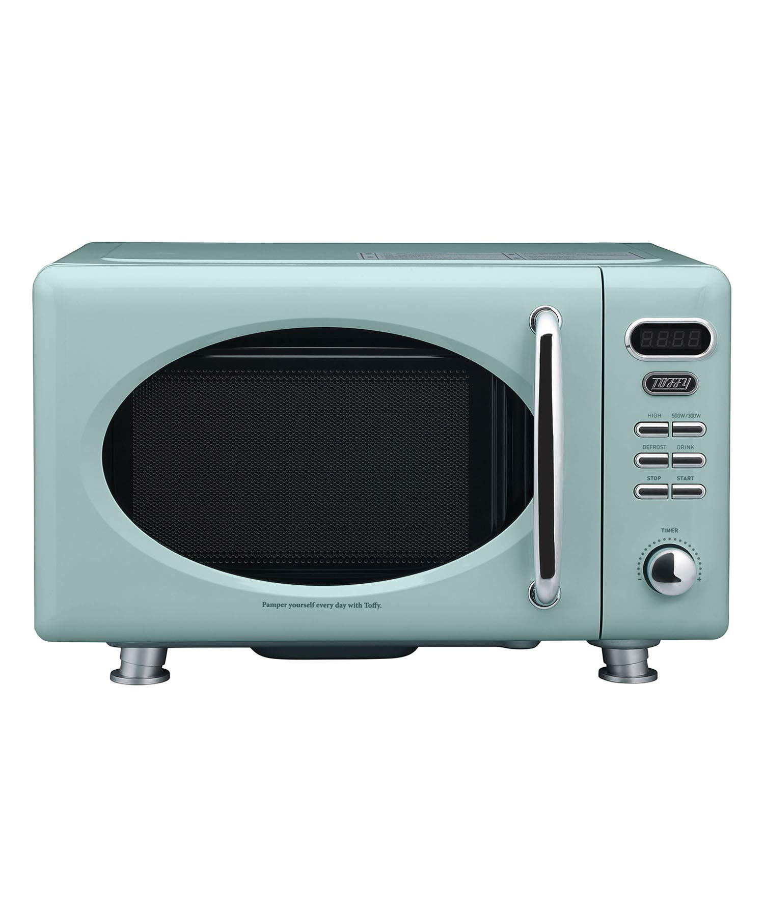 【Toffy/トフィー】 電子レンジ K-DR1 (ペールアクア) コンパクト 17L フラットテーブル レトロ かわいい 新生活 ひとり暮らし ふたり暮らし K-DR1-PA商品画像
