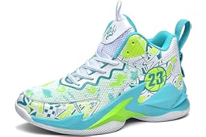 Hewcey Kids Basketball Shoes High Top Youth Fashion Sneakers Girls Casual Sports Basketball Shoes Breathable Comfortable Boys Sneakers for Big Kids